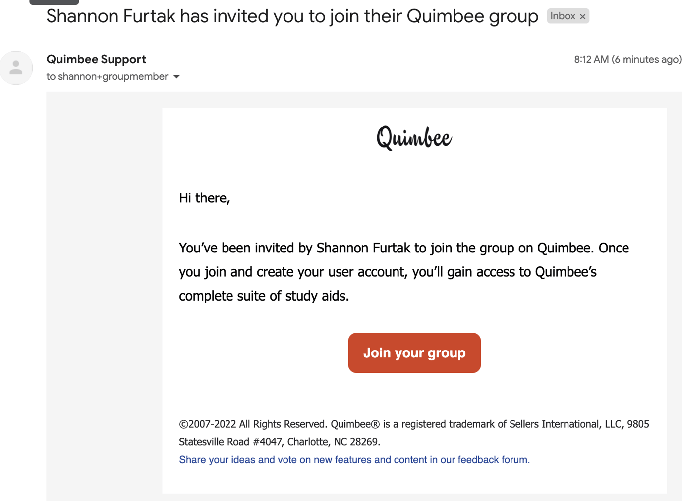 How do I join my law school's Quimbee Group?